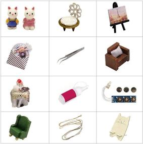 img 2 attached to 🏠 High-quality Wooden Dollhouse Miniature Furniture and Accessories by MAGQOO - Perfect for Dollhouses!