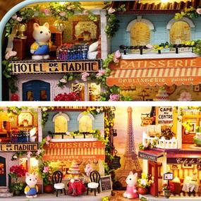 img 1 attached to 🏠 High-quality Wooden Dollhouse Miniature Furniture and Accessories by MAGQOO - Perfect for Dollhouses!