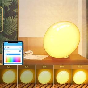 img 1 attached to 🌙 Enhance Your Bedroom and Living Room Ambiance with Alexa-Compatible LED Night Light Smart Table Lamps