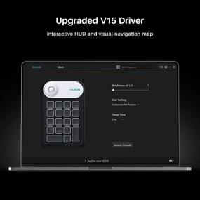 img 1 attached to 🖥️ HUION Mini KeyDial KD100 - Беспроводная клавиатура с диском и программируемыми кнопками для графического планшета, ПК, Mac, ноутбука и Surface Pro