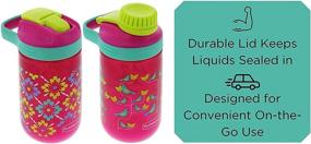 img 1 attached to 🌼 Rubbermaid Kids Water Bottle Sip, Chug - Leak-Proof Reusable Container - Keep Your Kids Hydrated - BPA-Free - Protective Spout Cover - 14 oz, Flowers with Birds, 2 Pack