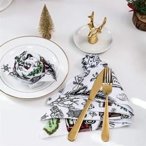 img 1 attached to 🎉 Whaline Holiday Placemat - Durable and Stain-Resistant Polyester