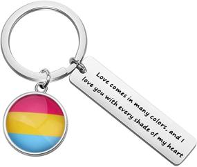 img 4 attached to 🌈 SEIRAA LGBT Keychain: Embracing Love's Colorful Spectrum and Shades of my Heart
