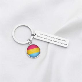 img 1 attached to 🌈 SEIRAA LGBT Keychain: Embracing Love's Colorful Spectrum and Shades of my Heart