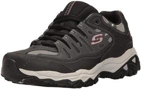 img 4 attached to Skechers Afterburn Fashion Sneakers Black Men's Shoes in Fashion Sneakers