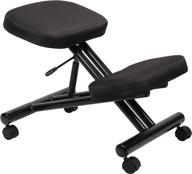 🪑 enhance comfort & posture with boss office products ergonomic kneeling stool in black logo