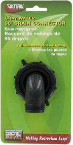 img 1 attached to Valterra T01-0091VP Swivel Drain Connector - 90°, 1-1/2" x 3/4", Black - Efficient Plumbing Solution with Swivel Feature