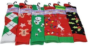 img 1 attached to Novelty Knee High Socks - 6 Pairs for Kids, Big Girls, Youth, and Babies