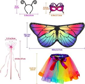 img 2 attached to Rainbow Butterfly Costume Dress with Multicolor