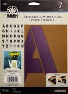 🎨 folkart 50312 stencil paper, bold 7" alphabet & monogram - enhanced for seo logo