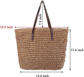 img 2 attached to Hand Woven Leather Women's Totes for Shoulder - CHIC DIARY Handbags & Wallets