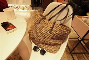 img 1 attached to Hand Woven Leather Women's Totes for Shoulder - CHIC DIARY Handbags & Wallets