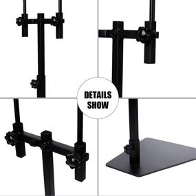 img 1 attached to 🦎 2 Hooks Adjustable Reptile Lamp Stand Bracket for Efficient Heat Distribution in Terrariums - Ideal for Cold-Blooded Reptiles and Succulent Plant Glass Terrariums