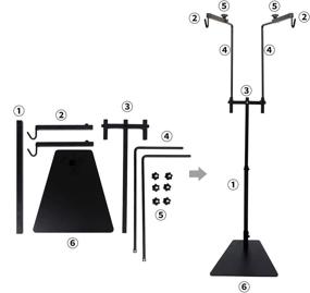 img 2 attached to 🦎 2 Hooks Adjustable Reptile Lamp Stand Bracket for Efficient Heat Distribution in Terrariums - Ideal for Cold-Blooded Reptiles and Succulent Plant Glass Terrariums