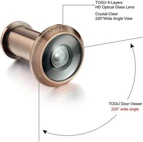 img 2 attached to 🚪 TOGU TG3016NG-AC Door Viewer Peephole with UL Listed HD Glass Lens, Solid Brass, 220-degree View, for 1-3/8" to 2-1/6" Doors, Antique Copper Finish – Enhanced SEO