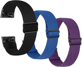 img 4 attached to ShuYo Adjustable Elastic Watch Bands: The Perfect Fit for Fitbit Charge 4/3/SE - Soft, Breathable Replacement Wristband for Women and Men