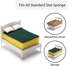 img 2 attached to OTOTO Clean Dreams Kitchen Sponge Holder - Plastic Dish Sponge Holder for Kitchen Sink, Compatible with All Standard Size Scrubbies - Kitchen Sink Organizer, Decor, and Unique Gift Idea - Sponge Included