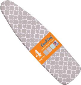 img 4 attached to 🔥 SUNKLOOF Scorch Resistance Ironing Board Cover and Pad: Stain Resistant with Elasticized Edges - 15"x54" Size, Includes 4 Fasteners and 1 Large Protective Mesh Cloth