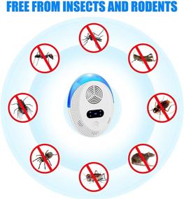 img 3 attached to 🐜 Ultrasonic Frequency Conversion Pest Repeller - Indoor Pest Repellent (2 Packs), Electronic Plug-in Repellant with Five-Speed Adjustment - Bug Repellent for Ants, Mosquitoes, Mice, Spiders, Roaches