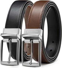 img 4 attached to Rotating Buckle Chaoren 🔀 Leather Belt with Reversible Feature