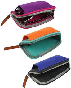 img 4 attached to JAVOedge Double Eyeglass Storage Accessories with Microfiber for Men