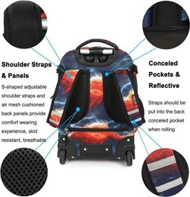 img 1 attached to 🦖 Tilami Dinosaur Rolling Backpack: Stylish and Convenient Wheeled Design