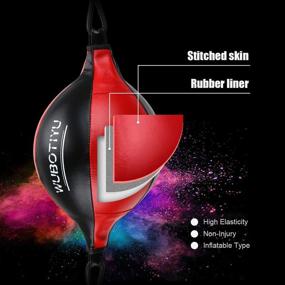 img 3 attached to 🥊 VAlinks Boxing Speed Ball Punching Bag with Free Air Pump - Ideal for MMA, Muay Thai, Fitness Workout, Training, and Fight Sports