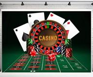 🎰 captivating casino party backdrop: phmojen's 10x7ft vinyl photography background with roulette color chip poker theme - perfect party banner & photo shooting props (lyph946) logo