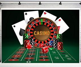 img 4 attached to 🎰 Captivating Casino Party Backdrop: PHMOJEN's 10x7ft Vinyl Photography Background with Roulette Color Chip Poker Theme - Perfect Party Banner & Photo Shooting Props (LYPH946)