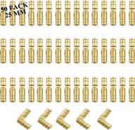 📦 50-pack diy jewelry box furniture hand craft golden hidden hinges - brass concealed hinge (0.98"x0.2" / 25x5mm) logo