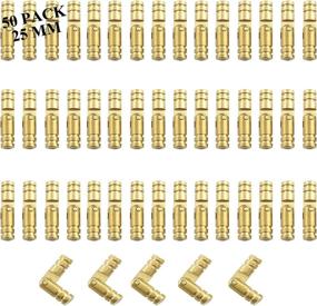 img 2 attached to 📦 50-Pack DIY Jewelry Box Furniture Hand Craft Golden Hidden Hinges - Brass Concealed Hinge (0.98"x0.2" / 25x5mm)