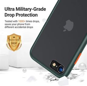 img 3 attached to 📱 TORRAS Shockproof iPhone SE 2020 Case - Military Grade Drop Test, Translucent Matte Back, Slim Design - Midnight Green [Guardian Series]