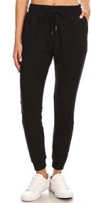 img 3 attached to Ultimate Comfort meets Style: LA12ST Women's Soft Jogger Pants with Drawstring Pockets