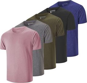 img 4 attached to Pack Active Dry Fit T Shirt Athletic Tee Shirts Sports & Fitness
