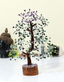 img 3 attached to 🌳 Crocon Amethyst & Emerald Gemstone Tree: Enhance Feng Shui, Attract Good Luck, and Prosper with this Chakra Balancing Money Bonsai - Reiki Healing Crystals Decoration Ornament Sculpture - Ideal Table Decor Gift (Size 10-12")