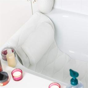 img 3 attached to 🛀 Luxury Full Body Bath Pillow for Bathtub: Spa Bath Pillows with Neck and Back Support - Perfect Bath Accessories for Soaking Tub. Ideal Home Spa Self Care Gifts for Mom & Birthday Gifts for Women.