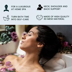 img 1 attached to 🛀 Luxury Full Body Bath Pillow for Bathtub: Spa Bath Pillows with Neck and Back Support - Perfect Bath Accessories for Soaking Tub. Ideal Home Spa Self Care Gifts for Mom & Birthday Gifts for Women.