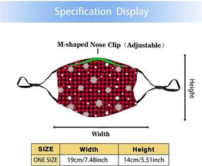 img 3 attached to Визитные карточки с лицом, распечатка Снеговика Merry Christmas: Бандана на лицо с регулируемым покрытием рта с 4 сменными фильтрами - Балаклава, многоразовый текстильный шарф