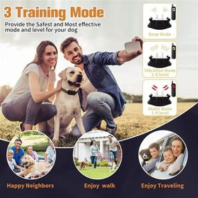 img 1 attached to Enhance Dog Training with iTecFreely Shock Collar - Remote Control, 3 Modes, Rechargeable, 3300Ft Range