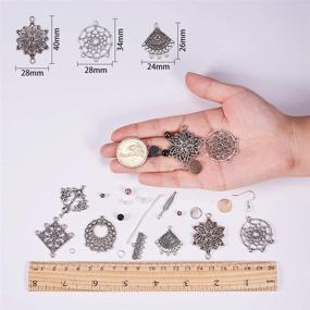 img 2 attached to 🌞 SUNNYCLUE 1 Box DIY 10 Pairs Chandelier Bohemian Earring Making Kit - Complete Set of Nickel Free Findings, Assorted Beads, Earring Hooks, and Instruction Guide