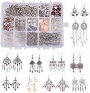 🌞 sunnyclue 1 box diy 10 pairs chandelier bohemian earring making kit - complete set of nickel free findings, assorted beads, earring hooks, and instruction guide logo