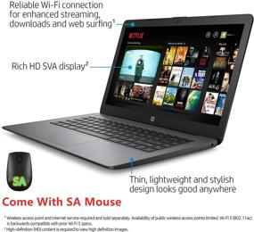 img 1 attached to 💻 Renewed HP Stream 14-inch Laptop with HD Display, Intel Celeron N4000, 4GB RAM, 64GB eMMC, Win10 S – Black