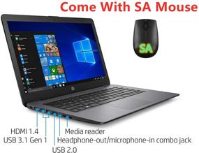 img 2 attached to 💻 Renewed HP Stream 14-inch Laptop with HD Display, Intel Celeron N4000, 4GB RAM, 64GB eMMC, Win10 S – Black