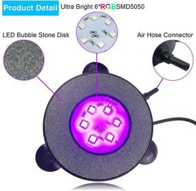 img 2 attached to 🐠 Enhance Your Aquarium with GreenSun LED Aquarium Light - Remote Control Bubbler Light, Underwater Fish Tank Lighting with RGB Color Changing and 3Watts Bubble Lights