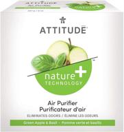 🍏 attitude air purifier with activated carbon filter: trapping air pollutants with plant-based ingredients, vegan and cruelty-free - green apple & basil scent, 8 ounce logo