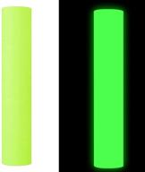 🌟 glow in the dark vinyl craft roll - light green to neon green - 12in x 6ft - permanent adhesive - ideal for crafts, signs, scrapbooking, lettering, and diy decorations! logo