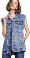 anna kaci oversized sleeveless distressed pockets logo