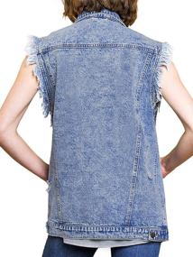 img 3 attached to Anna Kaci Oversized Sleeveless Distressed Pockets