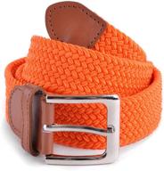 braided non-elastic stretch men's casual belt accessories logo