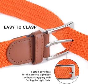 img 2 attached to Braided Non-Elastic Stretch Men's Casual Belt Accessories